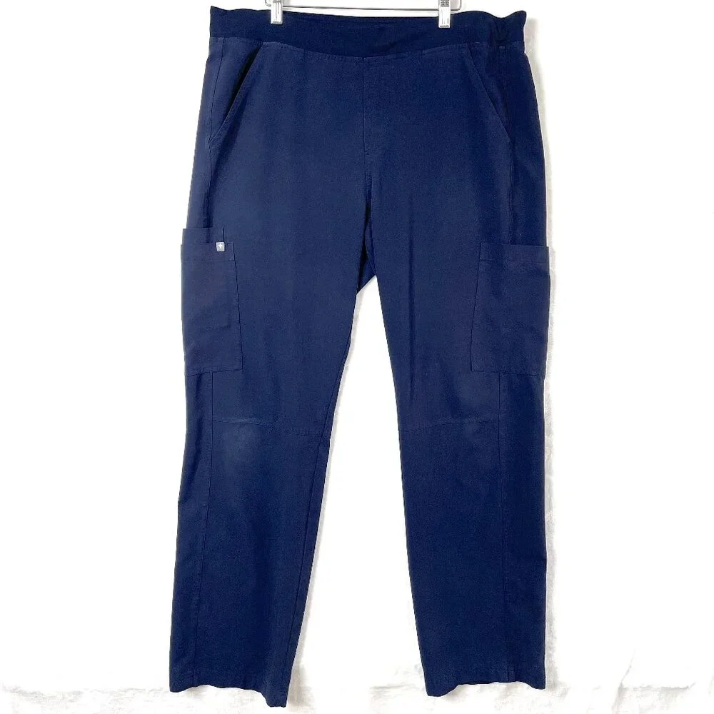 Figs Technical Collection Axim Cargo Pants Mens XL Blue Medical Scrub Nurse